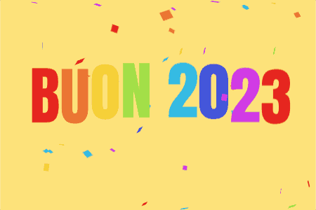 animazione con dei coriandoli colorati per gli auguri al 2024